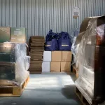 inside a self-storage unit