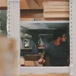 man doing inventory